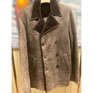 NWT PORTS 1961 SUEDE+SHEARLING COAT $5K+